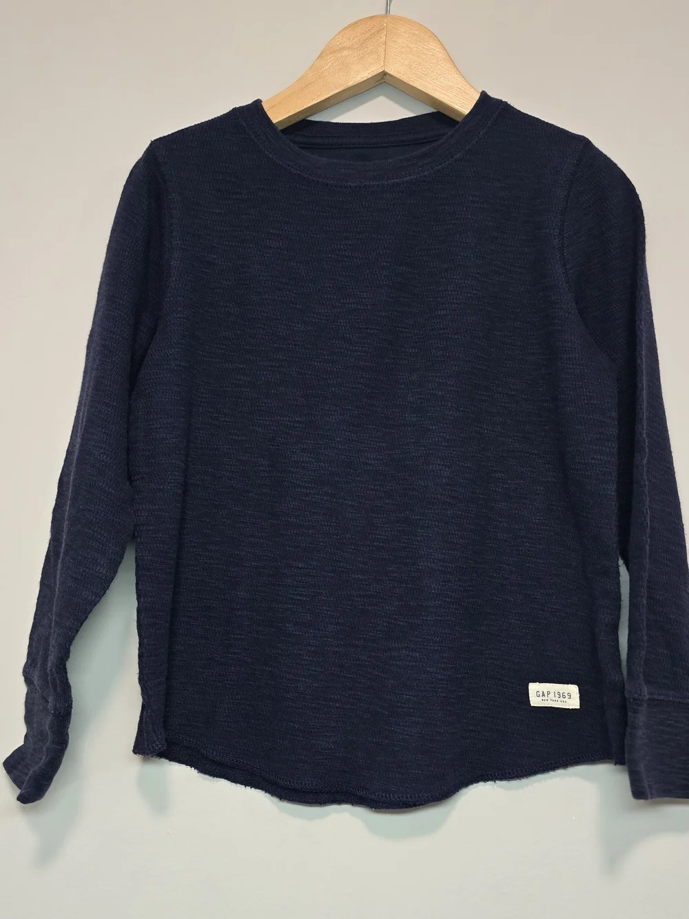 GAP Kids Navy Long-Sleeve Waffle Knit Thermal Top